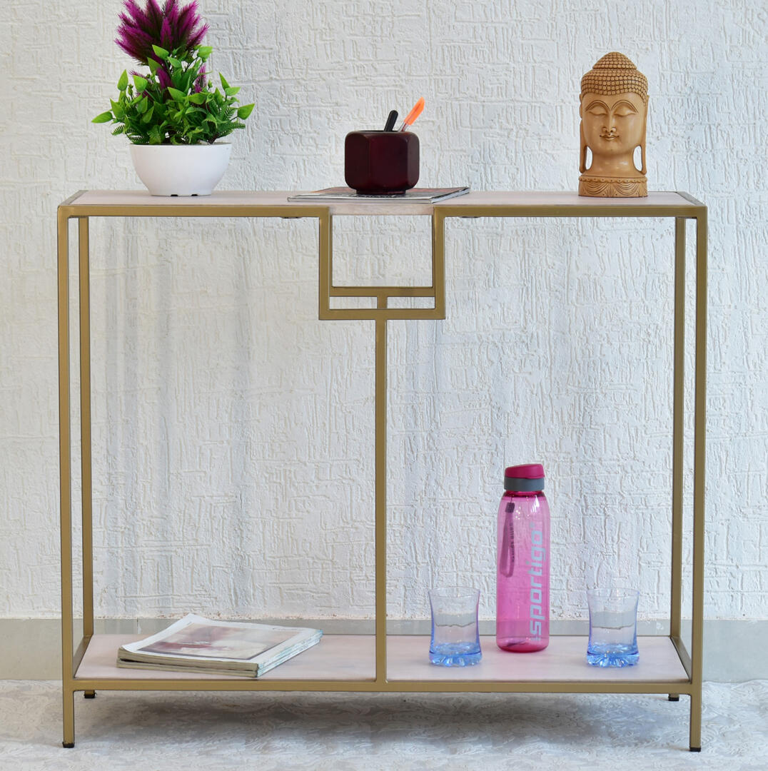 Kenny Multipurpose White Console Hall Table